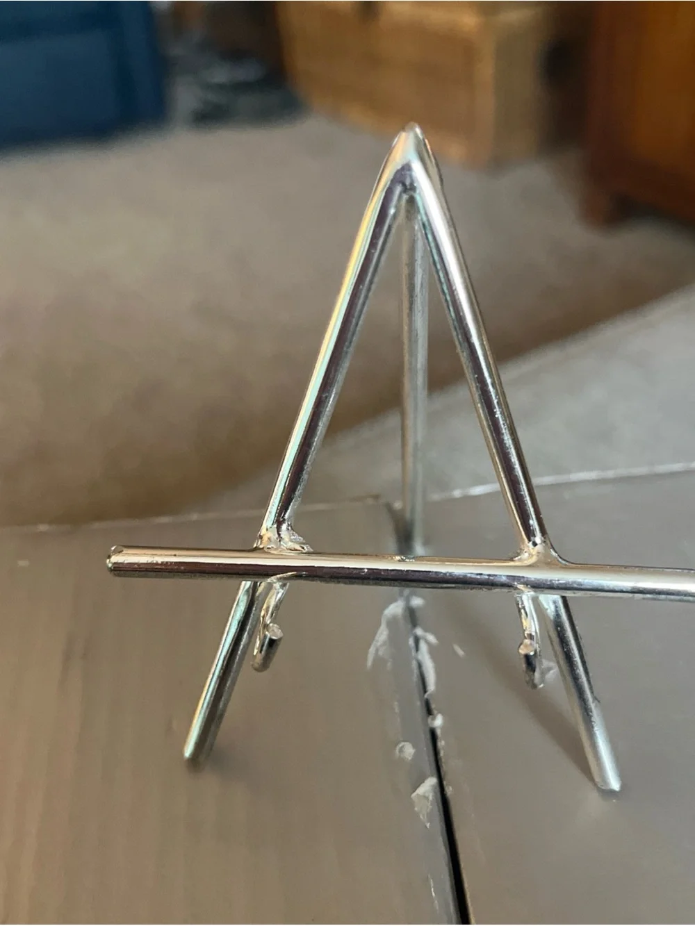 Crate&Barrel Polished Silver Mini Easel Frame 6 Frames 5 Easles